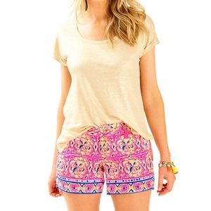 Lilly Pulitzer Pink Fusion Rock House Engineered Callahan Short Sz 4 valentines